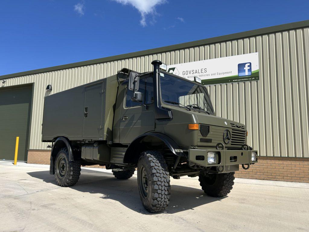 Mercedes Unimog U1550L 4×4 Box Truck - Govsales of mod surplus ex army trucks, ex army land rovers and other military vehicles for sale